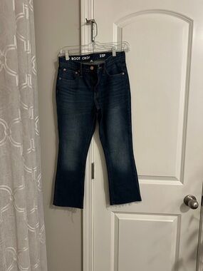 J. Crew Dark Blue Boot Crop Jeans